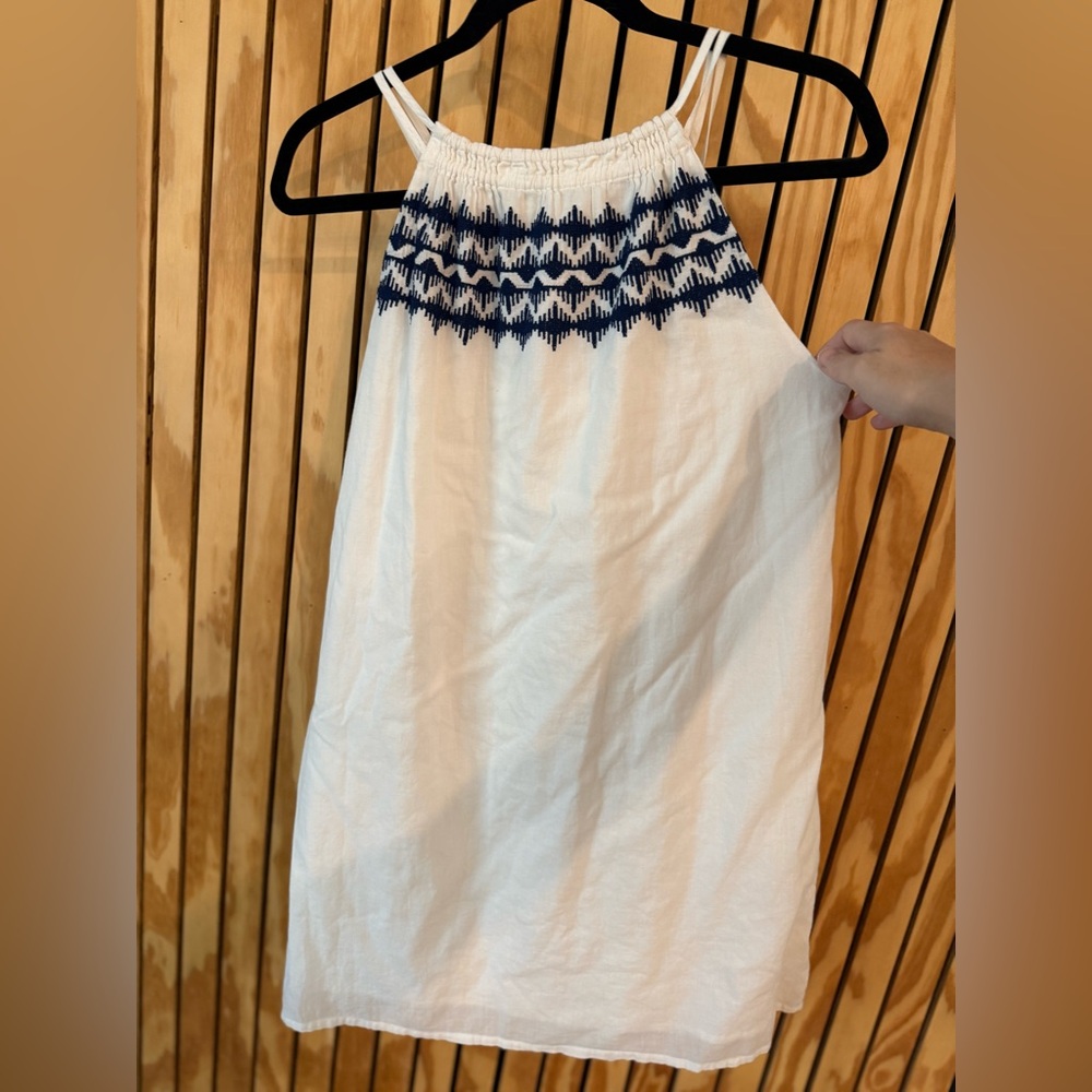 Susana Monaco White and Blue Dress - sz 4 - Picture 2 of 4